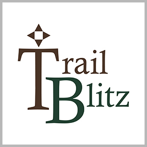 an image of my Trail Blitz logo design, this link leads to more of my logos